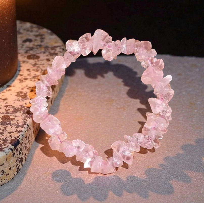 Rose Quartz Chips Bracelet