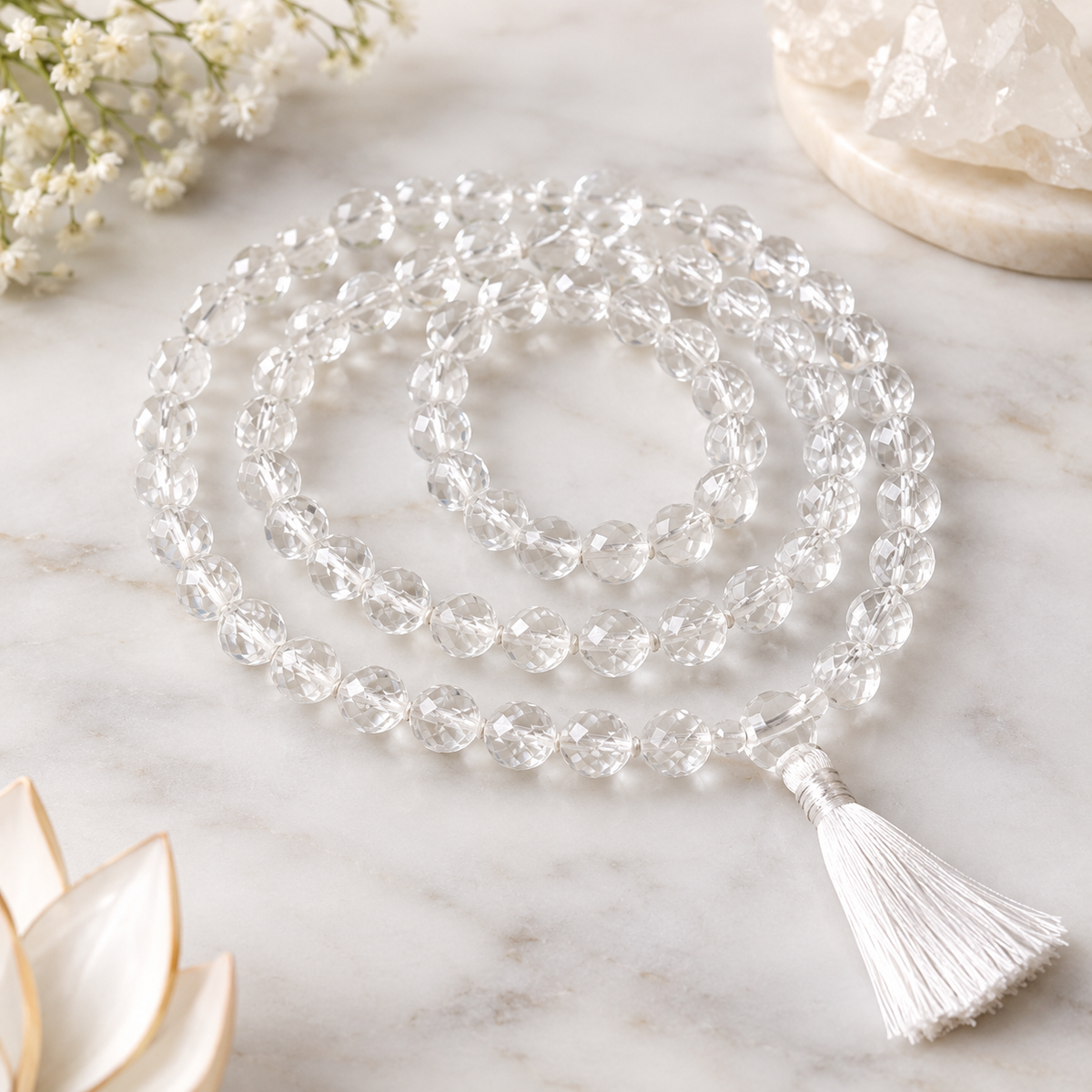 Clear Quartz DC Jaap Mala 8mm